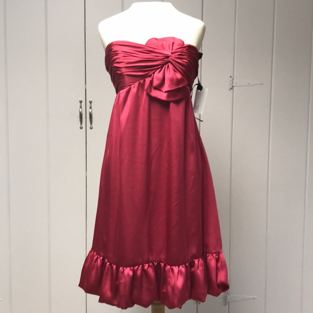 Wine Red Formal Cocktail Dress, bridesmaid